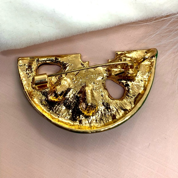 Rhinestone Watermelon Brooch - Picture 3 of 4